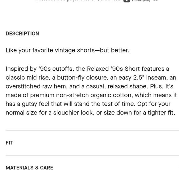 Everlane The Relaxed 90s Short Deep Indigo Blue Jean Distressed Raw Hem Size 25 - Picture 11 of 11